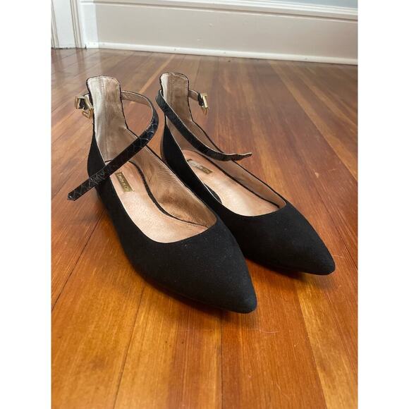 Louise et Cie Women’s size 9 black point ballet flat with strap - Picture 1 of 7